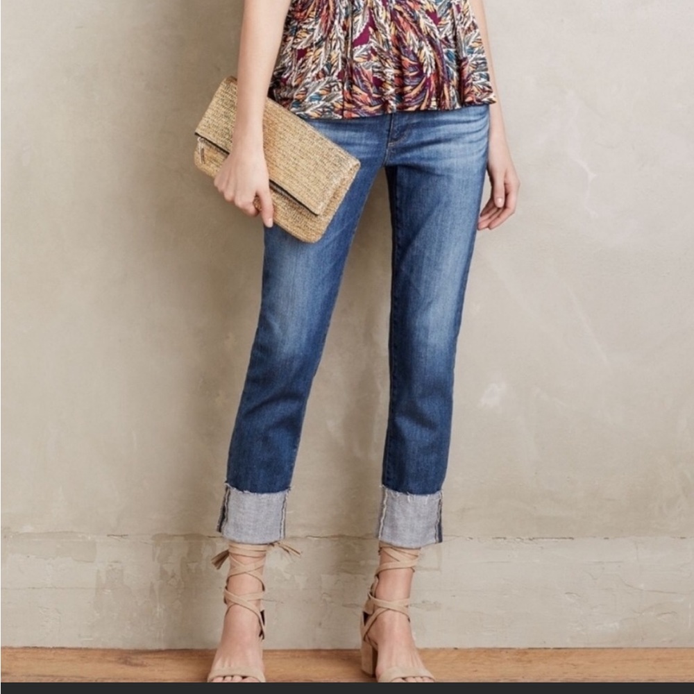 Ag Adriano Goldschmied Stevie Cuff Slim Straight Cuffed 30